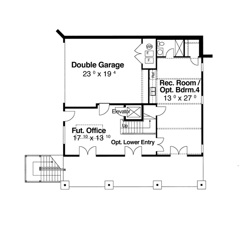 Lower Level image of Seminole House Plan